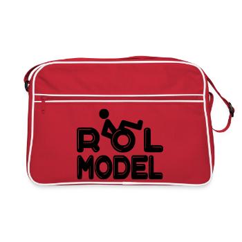 Every wheelchair user is a role model # - Retro Bag - red/white - Front