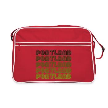 Portland Retro Gradient Pattern - Retro Bag - red/white - Front