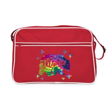 Mama Bear Colorful Tie Dye Batik - Sac Retro - rouge/blanc - Devant