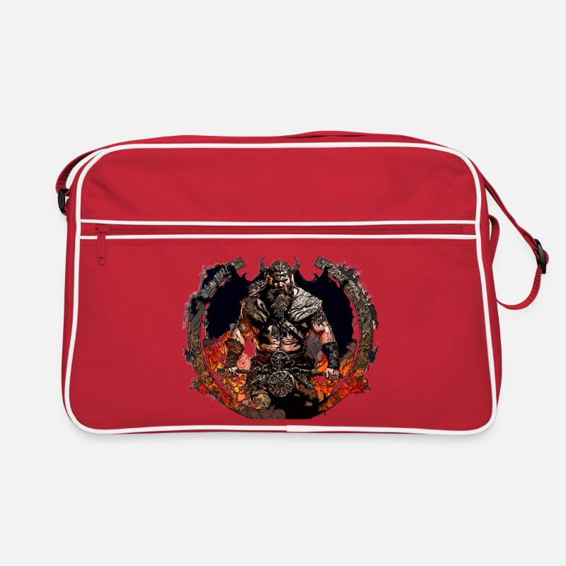 Guerriers vikings dans le cercle de feu Sac Retro