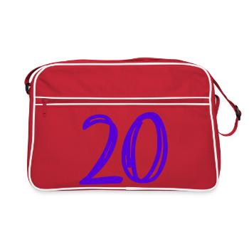 20. 20 YEARS. 20th ANNIVERSARY. 20TH ANNIVERSARY. - Retro Bag - red/white - Front