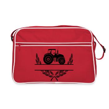 Proud of the farmer tractor - Retro Bag - red/white - Front