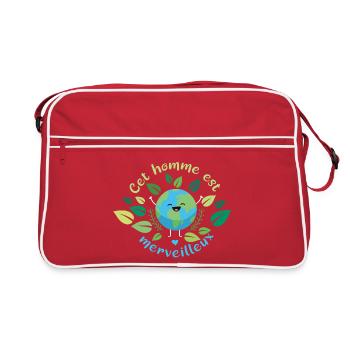 Cet homme est Merveilleux - Sac Retro - rouge/blanc - Devant