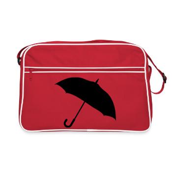 Classic Umbrella Silhouette - Retro Bag - red/white - Front