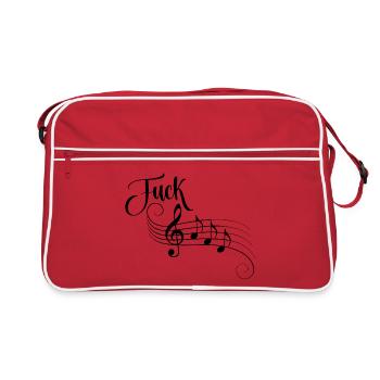 Fuck les partitions de l’AFD comme un signe contre la droite - Sac Retro - rouge/blanc - Devant