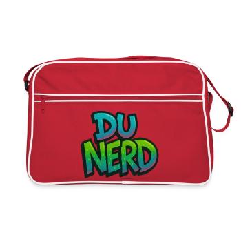 Nerd design with gradient - Retro Bag - red/white - Front