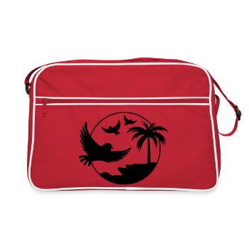 Oiseaux de l’île paradisiaque - Sac Retro - rouge/blanc - Devant