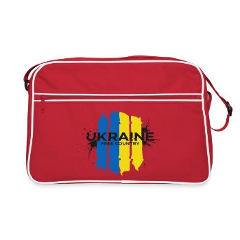 Ukraine Free Country Flag Art - Retro Bag - red/white - Front