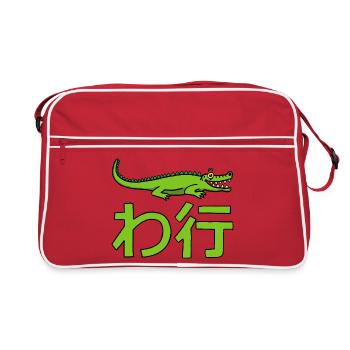 Crocodile manga - Sac Retro - rouge/blanc - Devant
