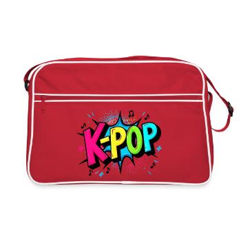 K-Pop Power – Colorful Fan Design - Retro Bag - red/white - Front