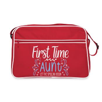 Première fois tante bientôt tante - Sac Retro - rouge/blanc - Devant