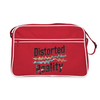 Retro Grunge – Réalité déformée - Sac Retro - rouge/blanc - Devant