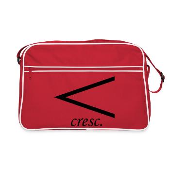 Crescendo - Signe musical pour les fans de musique - Sac Retro - rouge/blanc - Devant