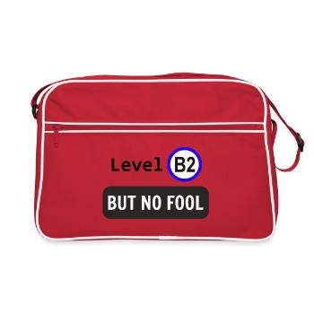 Niveau B2, mais pas idiot - Sac Retro - rouge/blanc - Devant