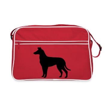 Collie_Schwarz - Sac Retro - rouge/blanc - Devant