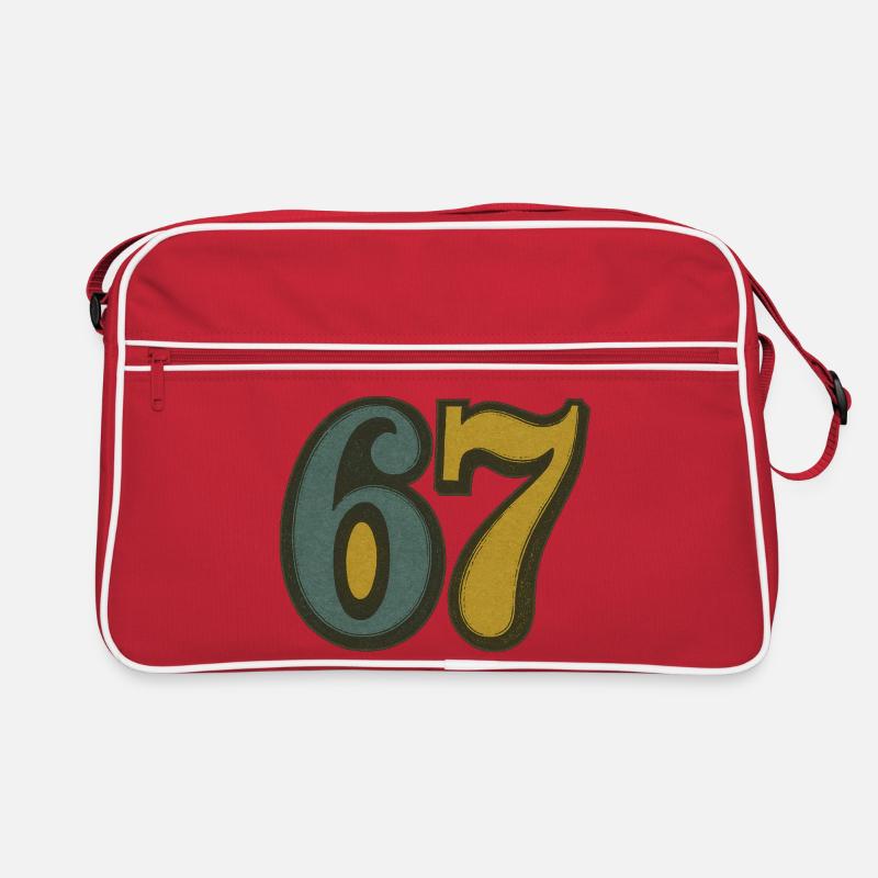 Vintage 67 chiffres Typographie rétro Sac Retro