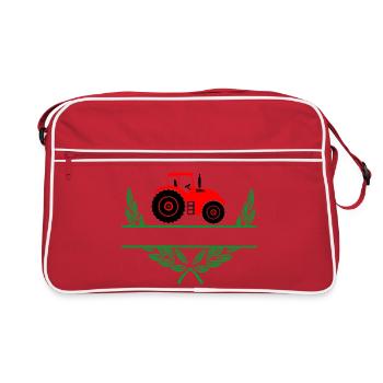 Red Tractor with Namespace - Retro Bag - red/white - Front