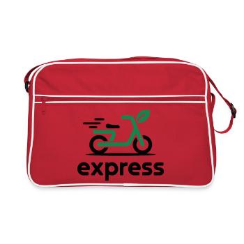 Eco Express Leaf Scooter Logo - Sac Retro - rouge/blanc - Devant
