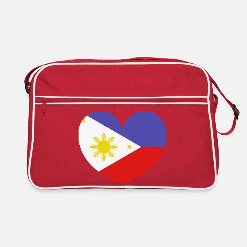 Philippines heart flag Retro Bag