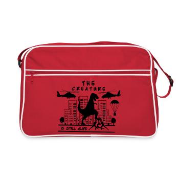 The Creature is still alive - Retro Bag - red/white - Front