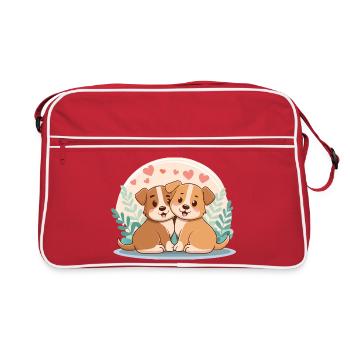 Amitié canine - Sac Retro - rouge/blanc - Devant