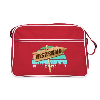 Westerwald, Rhénanie-Palatinat, Allemagne - Sac Retro - rouge/blanc - Devant