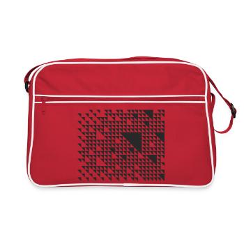 Conception de motifs triangulaires géométriques - Sac Retro - rouge/blanc - Devant