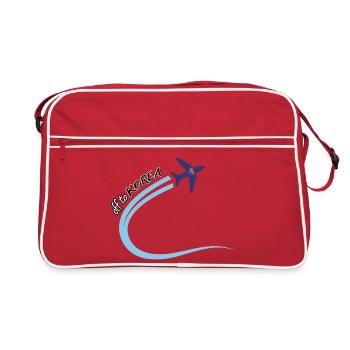Off to Korea Airplane Travel Design South Korea - Retro Bag - red/white - Front