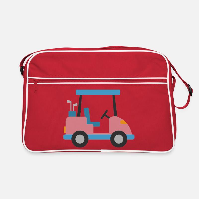 Blauer Golfwagen Retro Tasche