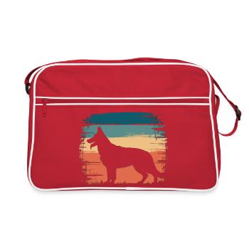 Dingo Australian Wild Dog Animal Lover Design - Retro Bag - red/white - Front