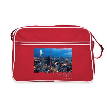 Saigon (Hô Chi Minh-Ville) HCMC au Vietnam Souvenir - Sac Retro - rouge/blanc - Devant