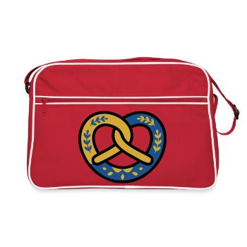 Motif de diamants de bretzel Bavaria Volksfest Munich - Sac Retro - rouge/blanc - Devant