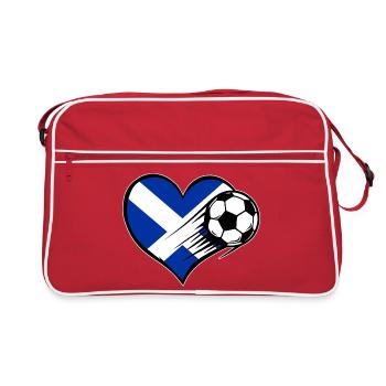 Scotland Flag Football with Heart - Retro Bag - red/white - Front