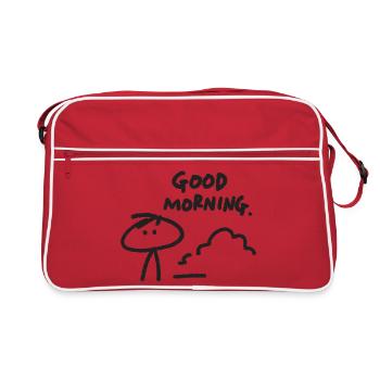 Croquis de Gribouillis Bonjour - Sac Retro - rouge/blanc - Devant