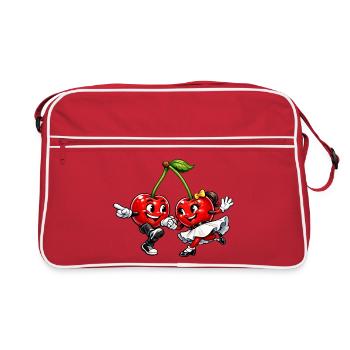 Dancing Cherries - Retro Bag - red/white - Front