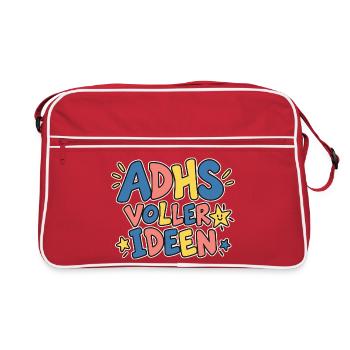 Voller Ideen - Retro Tasche - Rot/Weiß - Vorne