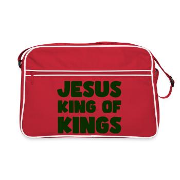 Jesus König der Könige - Retro Tasche - Rot/Weiß - Vorne