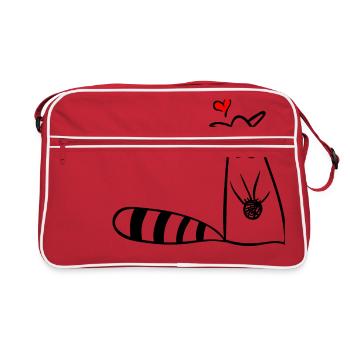 chaton - Sac Retro - rouge/blanc - Devant