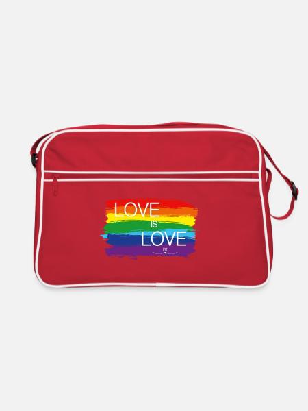 L'amour est l'amour - Sac Retro - rouge/blanc - Devant