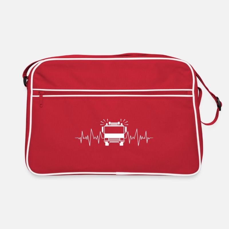 FIRE BRIGADE FIRE BRIGADE CAR HEARTBEAT GIFT Retro Bag