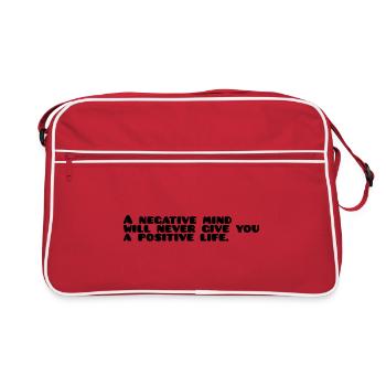 Dicton motivationnel anglais - Sac Retro - rouge/blanc - Devant