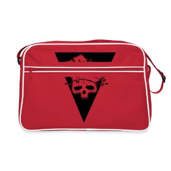 Clown de cirque joker skull - Sac Retro - rouge/blanc - Devant