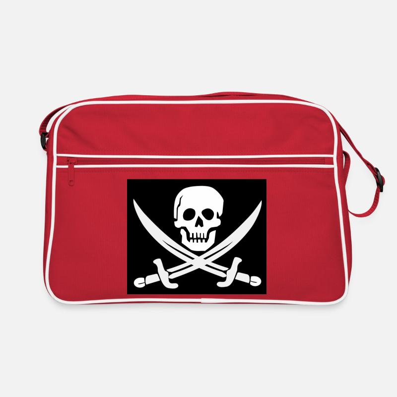 Crâne et épées Pirate Emblem Sac Retro