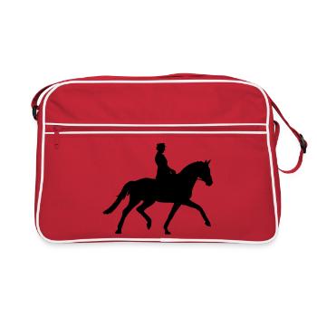 Dressage de chevaux - Sac Retro - rouge/blanc - Devant