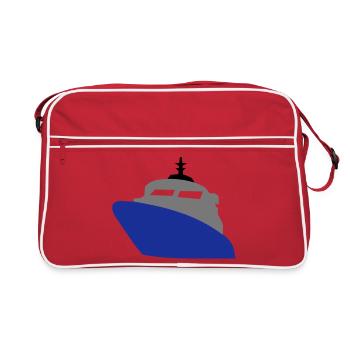 schiff - Retro Tasche - Rot/Weiß - Vorne