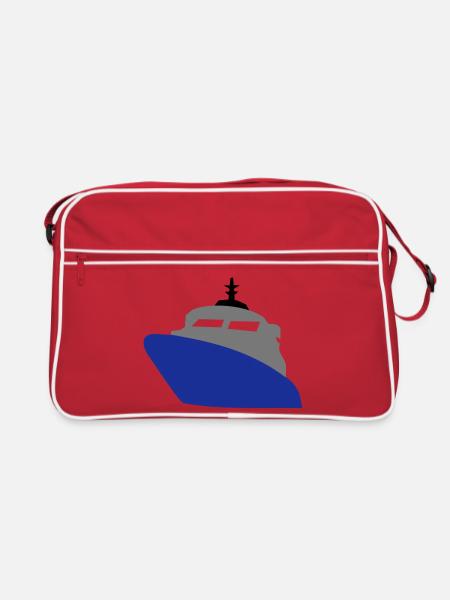 schiff - Retro Tasche - Rot/Weiß - Vorne