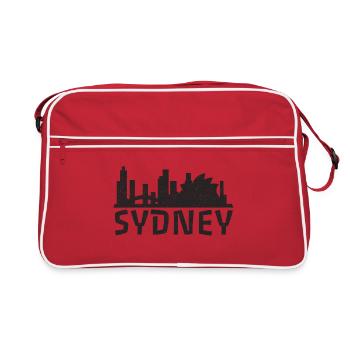 Sydney Skyline - Australien - Retro Tasche - Rot/Weiß - Vorne