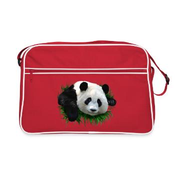 panda - Retro Bag - red/white - Front