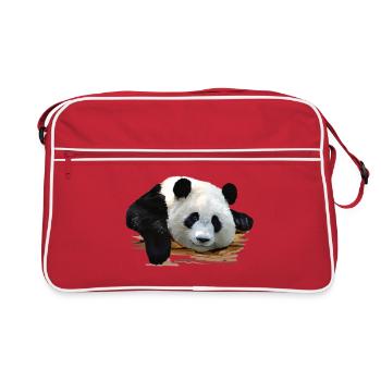 panda - Retro Bag - red/white - Front