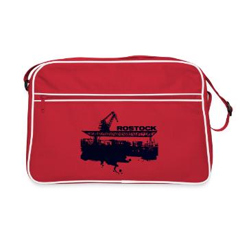 Port de Rostock - conception - Sac Retro - rouge/blanc - Devant